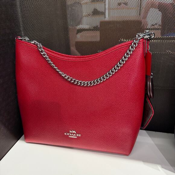 Last 1‼️COACH CBI93 Laurel Large Shoulder Bag With Mirror Charm And Pouch - Picture 6 of 11